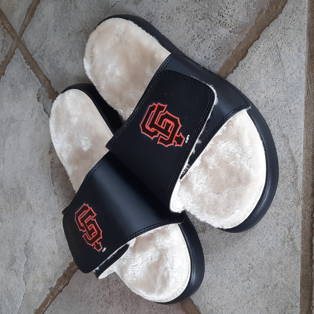 Islide Faux Fur Lined San Francisco Giants Slides